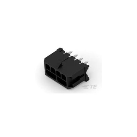 Te Connectivity Rectangular Power Connector, 8 Contact(S), Male, Solder Terminal, Plug 3-2204801-8